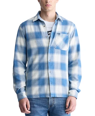 Men's Sinclair Long Sleeve Plaid Flannel Button-Front Shirt