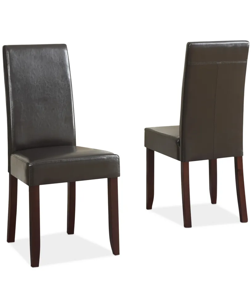 Avery Faux Leather Parson Chairs, Quick Ship (Set of 2)