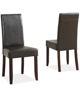 Avery Faux Leather Parson Chairs, Quick Ship (Set of 2)
