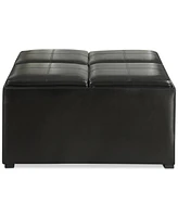 Avalon Faux Leather Coffee Table Storage Ottoman