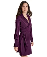 Dkny Women's Faux-Wrap Collared Mini Dress