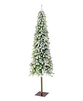 National Tree Company Flocked Grand Alpine Tree, 6.5 feet.