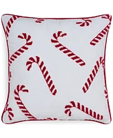 Videri Home Candy Cane Lane Tufted Decorative Pillow, 18" x 18", Created for Macys