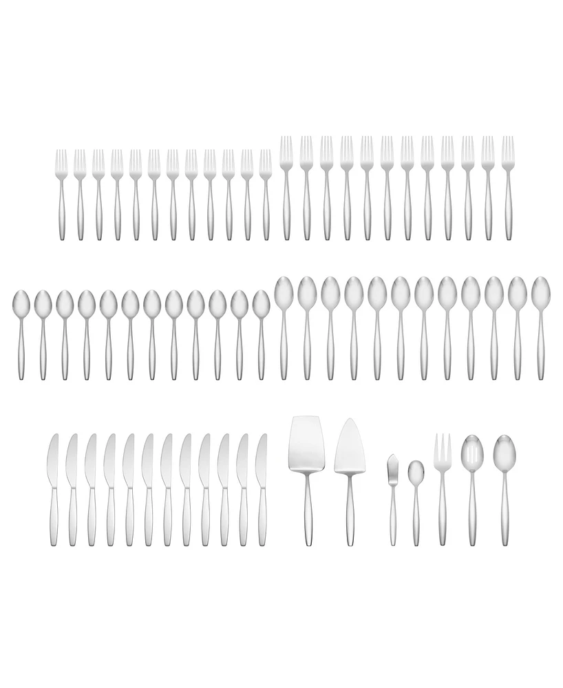 Cambridge Silversmiths Stainless Steel Holton Mirror 67-Piece Flatware Set, Service for 12