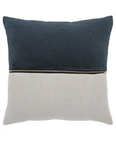 Ihi Home Velvet Linen Zipper Pillow, 20"Sq