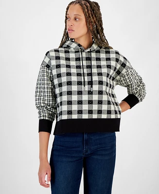 Nautica Jeans Women's Lake Check Quilted Hoodie