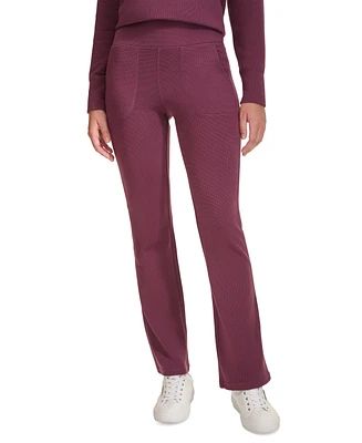 Calvin Klein Performance Women's Tech Waffle-Knit Flare-Leg Pants