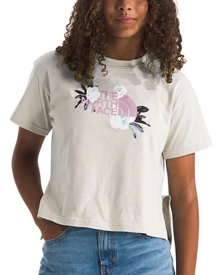 The North Face Big Girls Winter Flowers Logo Graphic T-Shirt