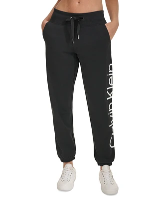 Calvin Klein Performance Women's Fleece Vertical Logo Joggers