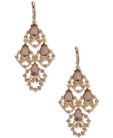 lonna & lilly Gold-Tone Pave & Stone Chandelier Earrings