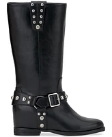 Jessica Simpson Women's Milley Studded Harness Moto Boots