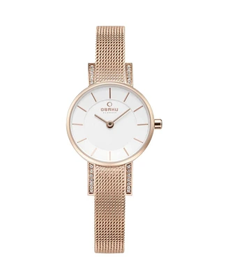 Obaku Women's Lykke White Dial Watch - V207LEVIMV