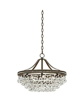 Vienna Full Spectrum Wohlfurst Bronze Small Pendant Chandelier Lighting 20 1/4" Wide Clear Crystal 5-Light Fixture for Dining Room House Foyer Entrywa