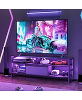 Simplie Fun Immersive PS5 Gaming Entertainment Center with Rgb Lighting