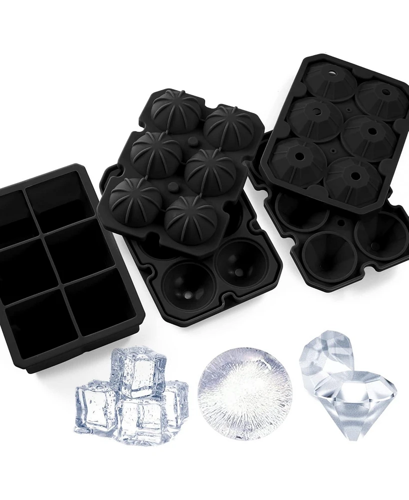 Cowin Large Ice Cube Tray Silicone Mold Food Grade 3 Pack