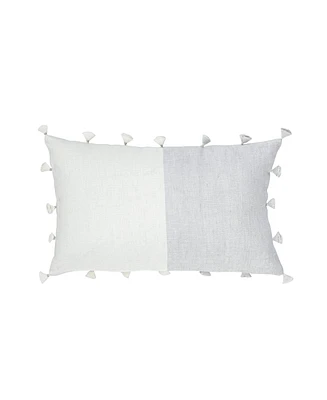 Anaya Home Grey Tassels So Soft Linen Pillow