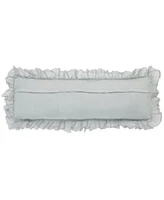 Ihi Home Sheer Ruffle Pillow, 14"x 42"