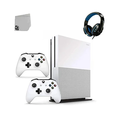 Bolt Axtion 234-00051 Xbox One S White 1TB Gaming Console with Extra Controller Bundle Like New