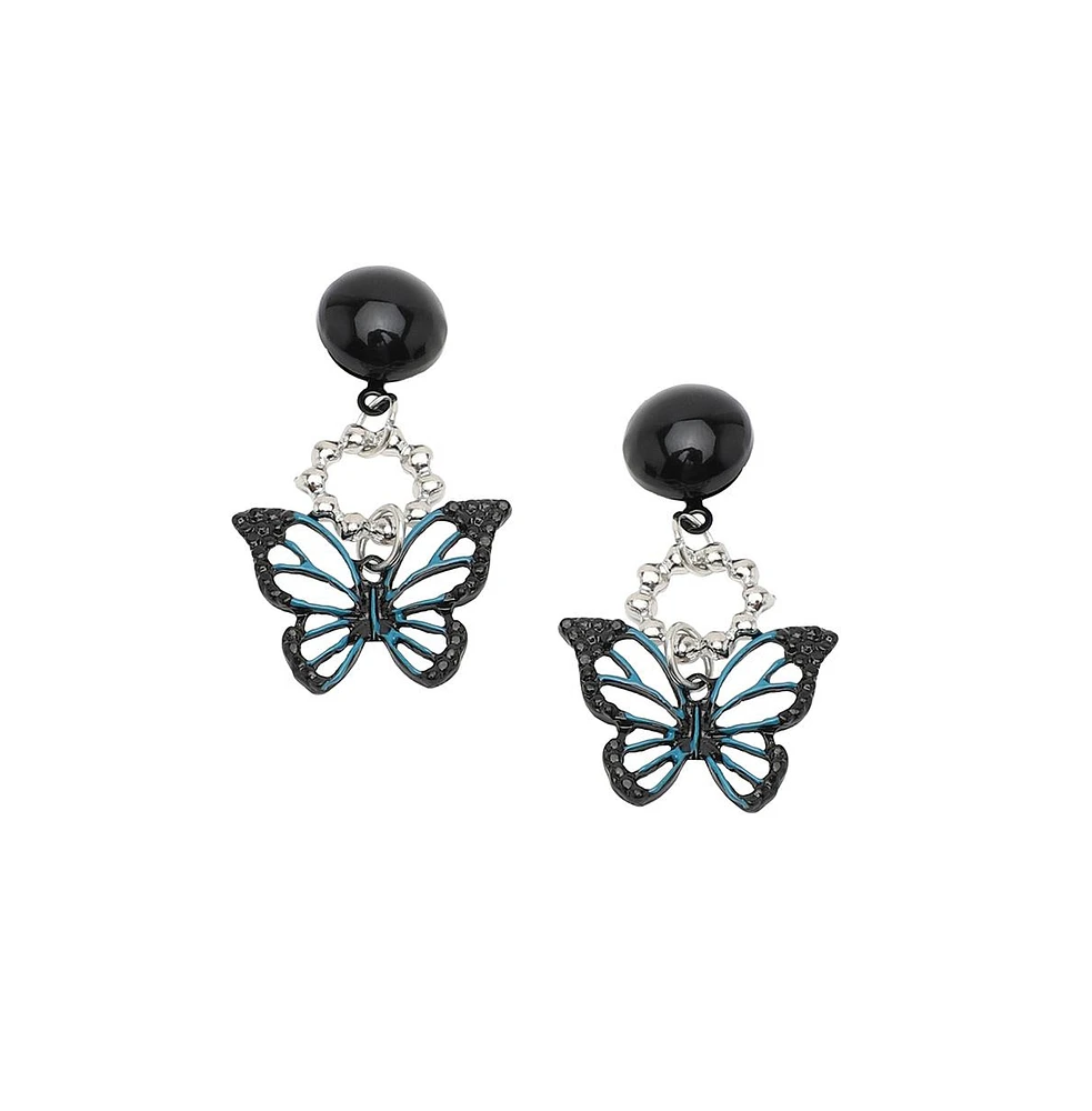 Sohi Women's Butterfly Drop Earrings