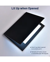 Yescom WeChef Led Back Lit Light Menu Holder Cover Folding Double Panel Fits 8"x10.5" Paper for Hotel Club