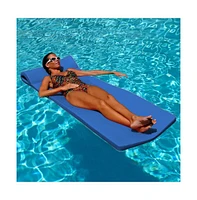 Trc Recreation Sunsation 1.75" Thick Foam Lounger Raft Pool Float, Indigo Blue