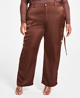 Nina Parker Trendy Plus Straight-Leg Cargo Pants