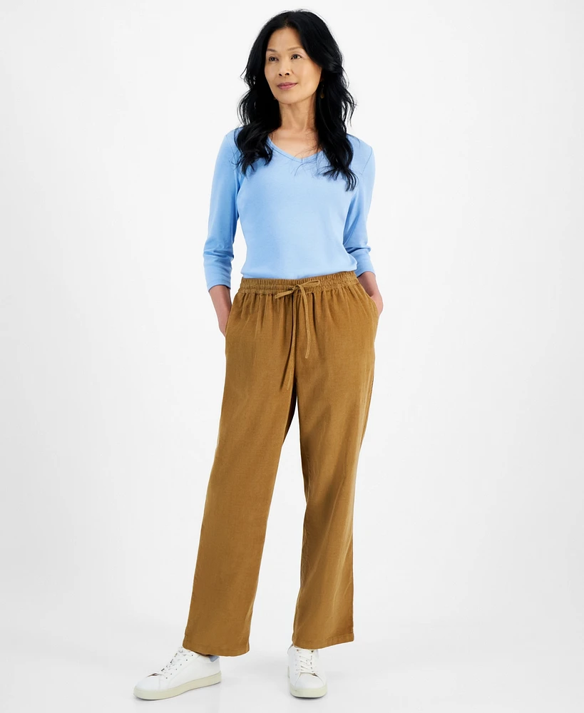 Style & Co Women's Cotton Corduroy Drawstring Pants