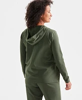 Style & Co Women's Zip-Front Hooded Sweatshirt, Created for Macy's