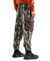 A|X Armani Exchange Men's Tapered Camo-Print Cargo Pants