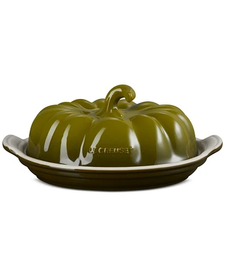 Le Creuset Stoneware 8.3" Pumpkin Butter Dish - Olive