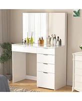 Sugift Modern Vanity Table Vanity Desk with 5 Drawers