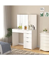 Sugift Modern Vanity Table Vanity Desk with 5 Drawers