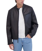 Robert Graham Men's Leather Long-Sleeve Racer Jacket