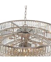 Vienna Full Spectrum Magnificence Brushed Satin Nickel Chandelier 32 3/4" Wide Modern Dimmable Led 7-Tier Faceted Clear Crystal Glass 29