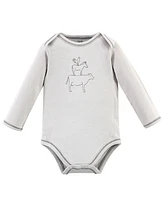 Touched by Nature Baby Girls and Boys Farm Friends Long-Sleeve Bodysuits, Pack of 5