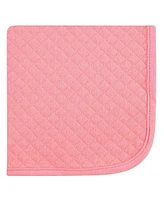 Hudson Baby Infant Girl Quilted Cotton Washcloths, Girl Forest, One Size