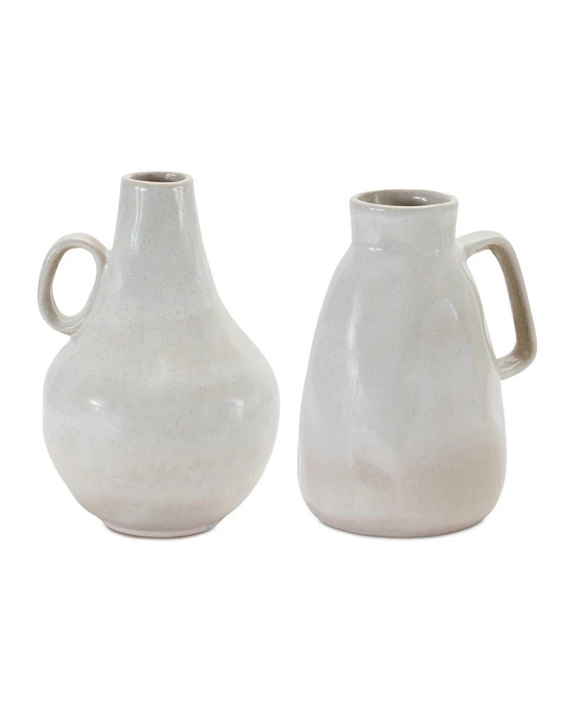 Slickblue Ceramic Jug Vase (Set of 2)