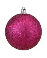 Northlight Magenta Shatterproof Christmas Ball Ornaments 3-Inch