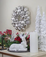 Northlight Silver Splendor Shatterproof Ball Christmas Wreath