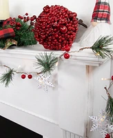 Northlight Pine Berry and Snowflake Christmas Garland - 6-Inch