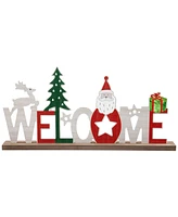 Northlight Wooden "Welcome" Christmas Sign - 16-Inch