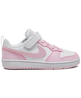 Nike Little Girls Court Borough Low Recraft Adjustable Strap Casual Sneakers from Finish Line