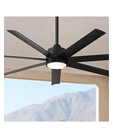 56" Phoenix Modern Indoor Ceiling Fan with Cct Led Light and 6-Speed Remote Max Black Finish 7-Blade for Bedroom Living Room Kitchen Dining Office Fam