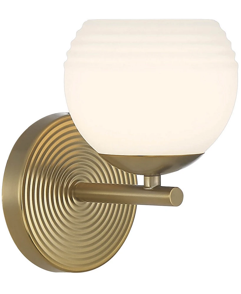 Designers Fountain Moon Breeze 5.5" Metal Wide Brushed Gold 1 Light Wall Sconce