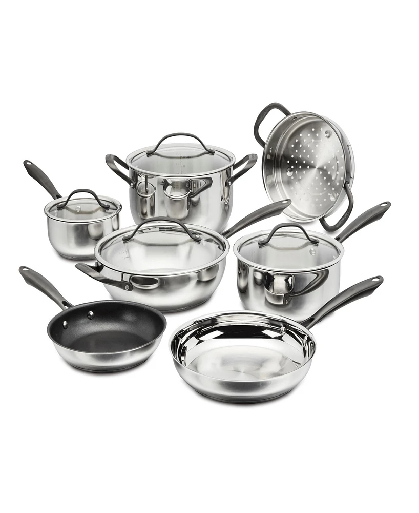 Cuisinart Radiant Pro Stainless with Brushed Titanium Finish Cookware Set, 11-Pc.