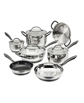 Cuisinart Radiant Pro Stainless with Brushed Titanium Finish Cookware Set, 11-Pc.