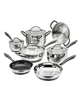 Cuisinart Radiant Pro Stainless with Brushed Titanium Finish Cookware Set, 11-Pc.