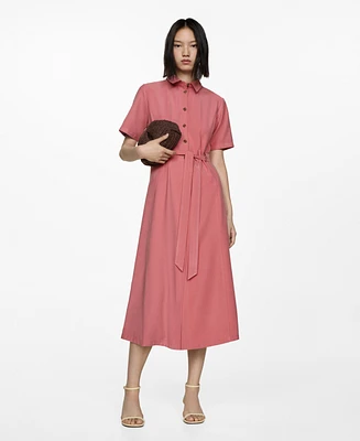 Mango Women's Bow Shirt Dress