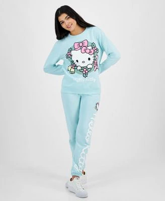 Love Tribe Juniors Hello Kitty Holiday Graphic Sweatshirt Joggers