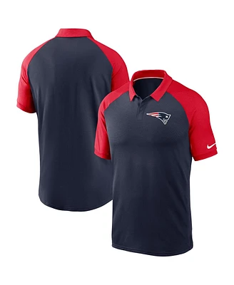 Nike Men's Navy New England Patriots Raglan Tri-Blend Performance Polo